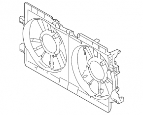 Subaru XV Crosstrek 18-23 radiator shroud diffuser assembly