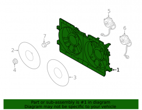 Subaru XV Crosstrek 18-23 radiator shroud diffuser assembly