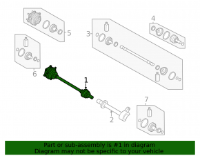 Kia EV6 22-24 rear right axle drive