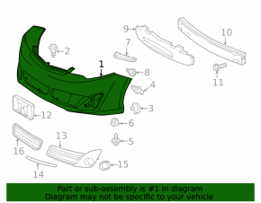Front bumper bare Toyota Camry v50 12-14 USA SE under the plug, dented, scratches