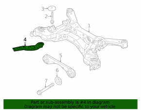 Rear subframe burr left Nissan Rogue 21-23 JP built