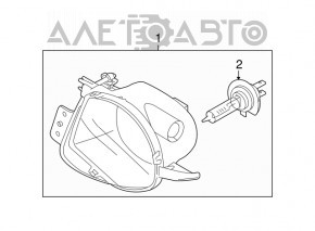 Left fog light for BMW 335i e92 07-13, broken, sand