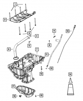 Dipstick tube Jeep Grand Cherokee WK2 17- 3.6
