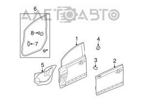 Front right door seal for Honda Civic 4D 06-09