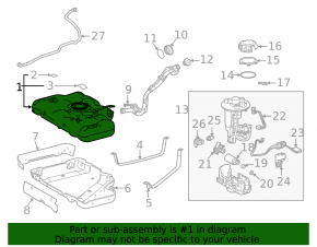 Fuel tank Toyota Sienna 21-25