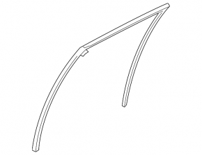 Rear left glass seal Infiniti Q50 14-20