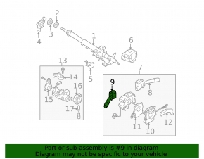Left steering column switch for Subaru b9 Tribeca