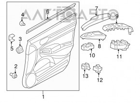 Front left door panel for Honda Civic 4D 06-09