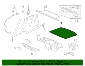 Trunk floor Honda CRV 20-22 hybrid black