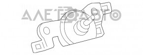 Rear wiper trapezoid Toyota Highlander 14-19 for opening glass