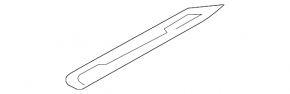 Door sill trim rear right outer Hyundai Santa FE 19-23 black