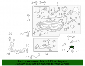 Right headlight mounting bracket Audi A4 B8 13-16