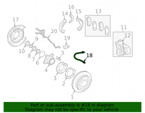 Rear right brake hose for Lexus GX460 10-13