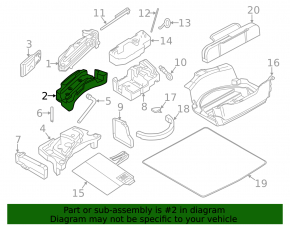 Tool kit set left Porsche Cayenne 958 11-17