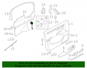 Clips for door trim panel front left Porsche Macan 15- 9 pieces