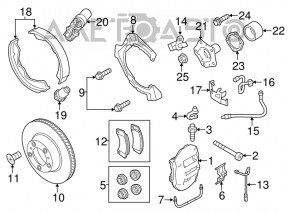 Front right ABS sensor for Porsche Panamera 10-16