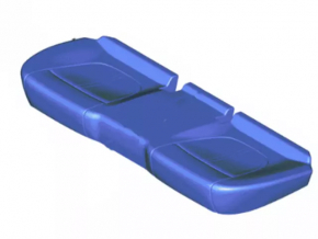 Lincoln MKZ 17-20 rear seat bottom, black leather