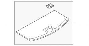 Trunk floor rear Mazda CX-5 22-25 black. Standard