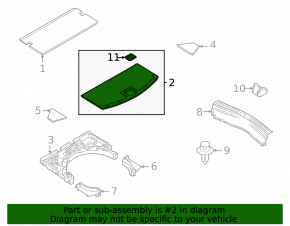Trunk floor rear Mazda CX-5 22-25 black. Standard