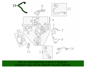 Audi A4 B9 21-25 2.0T turbine cooling pipe return