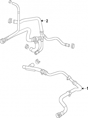 Upper cooling hose for Volkswagen ID.4 21-25 AWD, 6-piece assembly with quick release