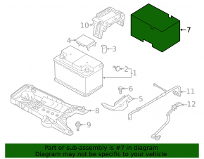Battery casing Audi Q3 8U 15-18