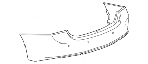 Rear bumper naked Chevrolet Malibu 16-18 blue