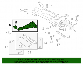 Rear left axle shaft for Mitsubishi Outlander 2013 FWD, for 3 rows of seats