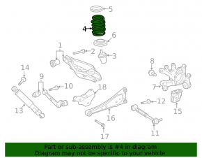 Rear left spring Toyota Rav4 16-18