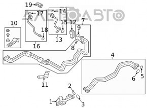 Air conditioning pipe rear row Audi Q7 16- 2.0T