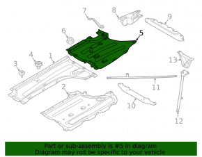 Rear right underbody protection for BMW X4 G02 19-25