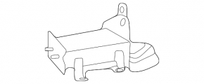 Fang of the lower reinforcement of the front bumper left Toyota Sienna 21-25