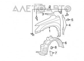 Left windshield wiper seal for Lexus RX300 RX330 RX350 RX400h 04-09