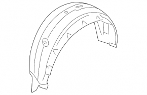 Subaru B10 Tribeca rear left fender liner