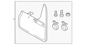2 rear mudguards for VW Beetle 12-19