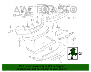 Fastening towbar rear bumper VW Tiguan 09-18