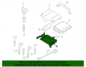 Audi Q3 Engine Computer ECU Bracket 8U 15-18
