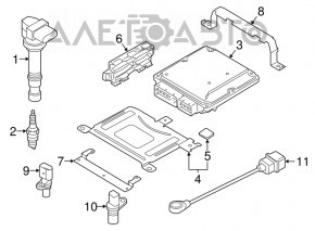 Audi Q3 Engine Computer ECU Bracket 8U 15-18