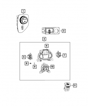 Stop-go button Jeep Renegade 19-23