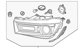 Front left headlight complete Audi Q5 80A 18-20 Bi-xenon, with corrector