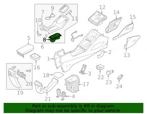 Cup holder Kia Forte 4d 17-18 rest, scratches