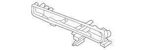 Front panel trim left Hyundai Elantra 21-23 under the deflector, chrome
