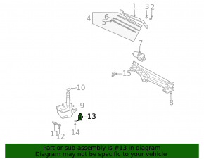 Toyota Solara 2.4 Windscreen Washer Motor 04-08