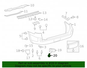 Front bumper parking sensor mount for Toyota Land Cruiser 2008-2021 pre-restyling, silver