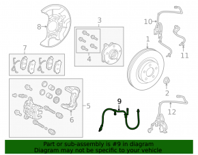 Rear right brake hose for Lexus NX 15-21