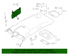 Right visor for Subaru Forester 25-26 without hook, black