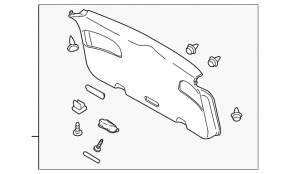 Subaru b9 Tribeca light gray trunk lid trim
