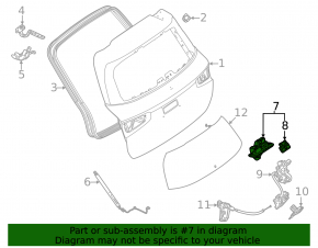 Mercedes H247 GLA 24-26 trunk handle with camera button