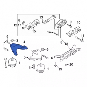 Engine mount bracket right Ford Mustang mk6 15- 5.0
