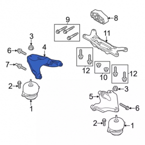 Engine mount bracket right Ford Mustang mk6 15- 5.0